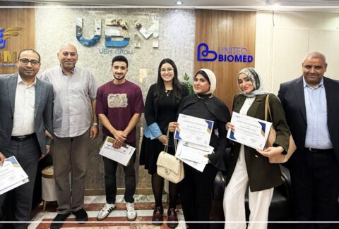 UBM internship program students receiving certificates of appreciation
