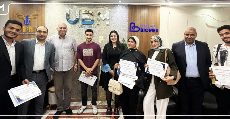 UBM internship program students receiving certificates of appreciation