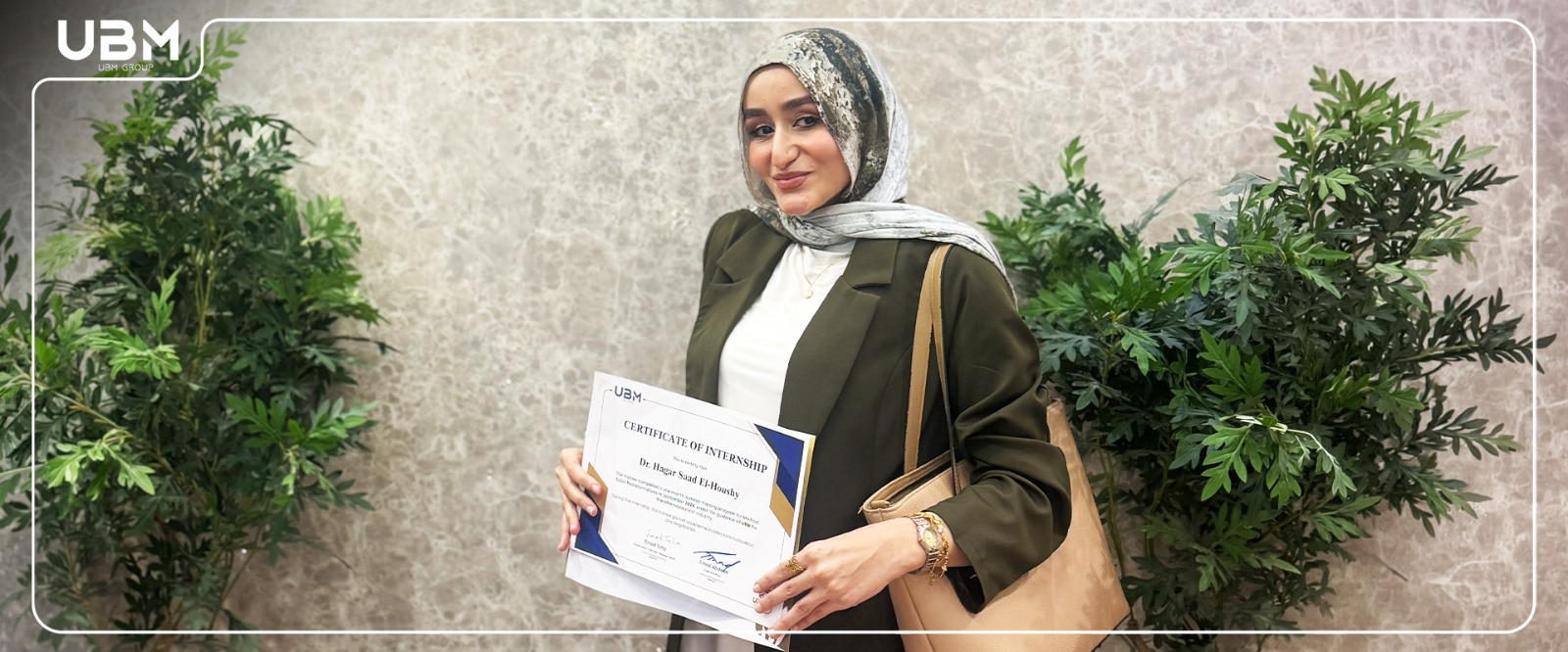 UBM internship program students receiving certificates of appreciation