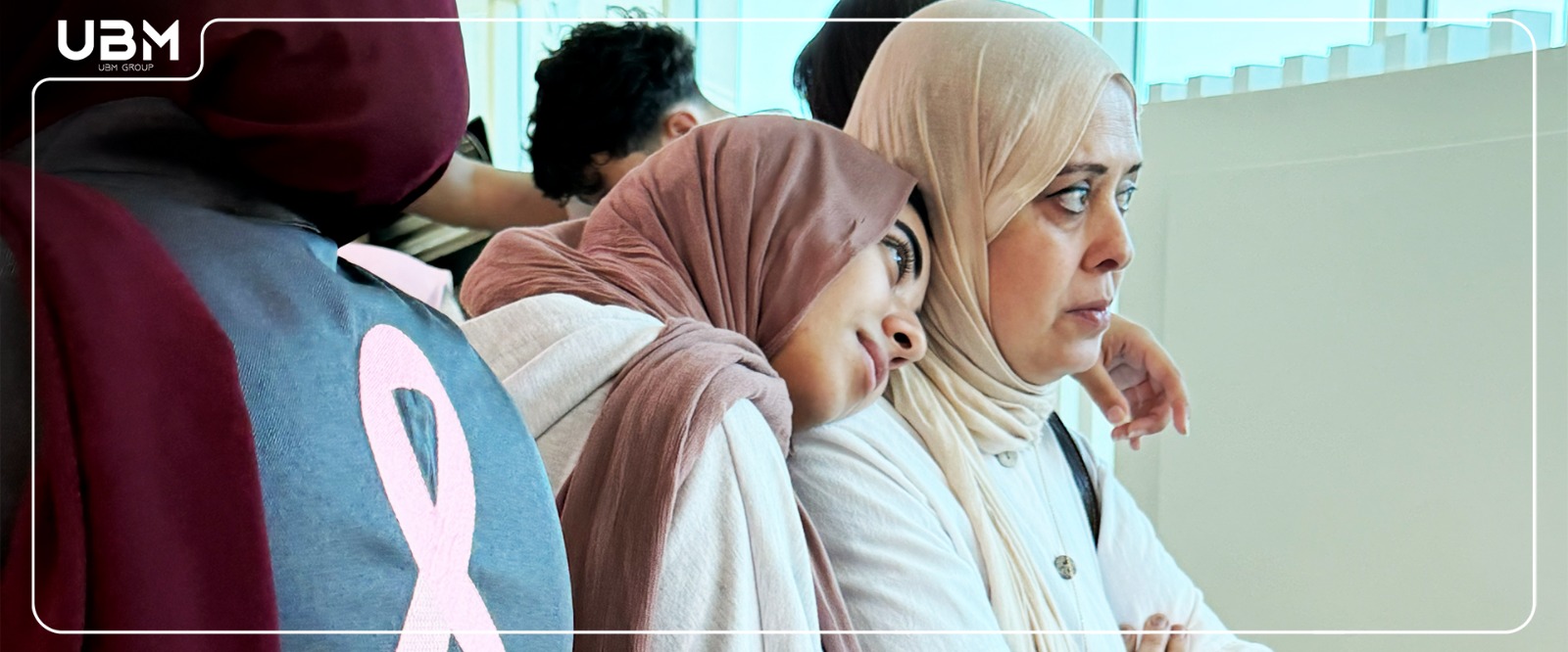 Attendees sharing a moment at Baheya