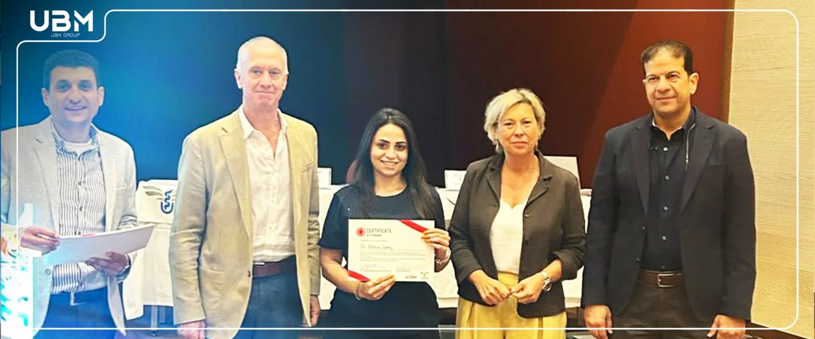 Certificate presentation during the UBM Porto journey